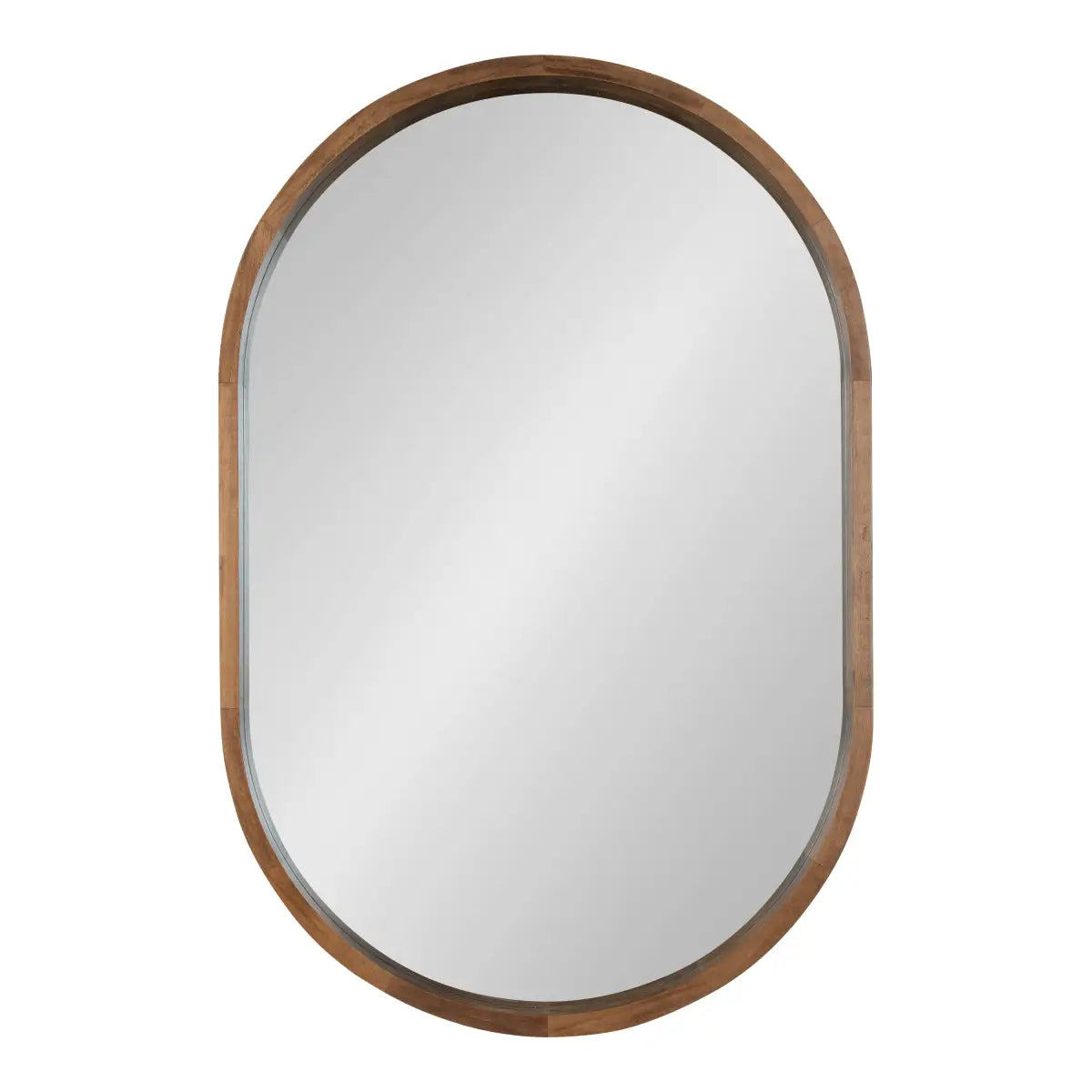 Hutton Wood Framed Capsule Mirror - kateandlaurel