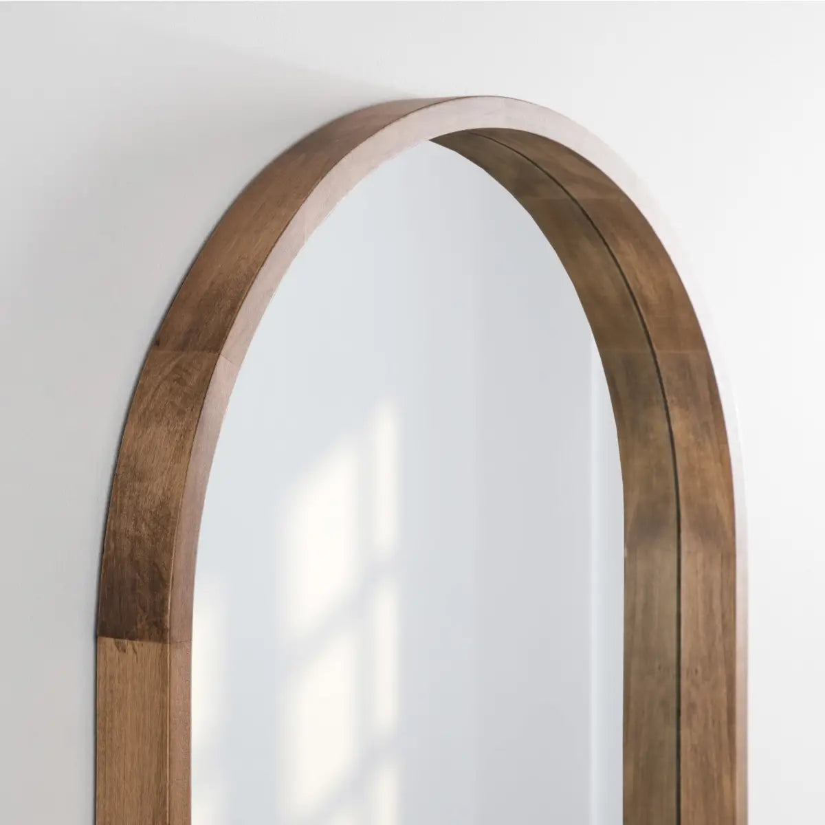 Hutton Wood Framed Capsule Mirror - kateandlaurel