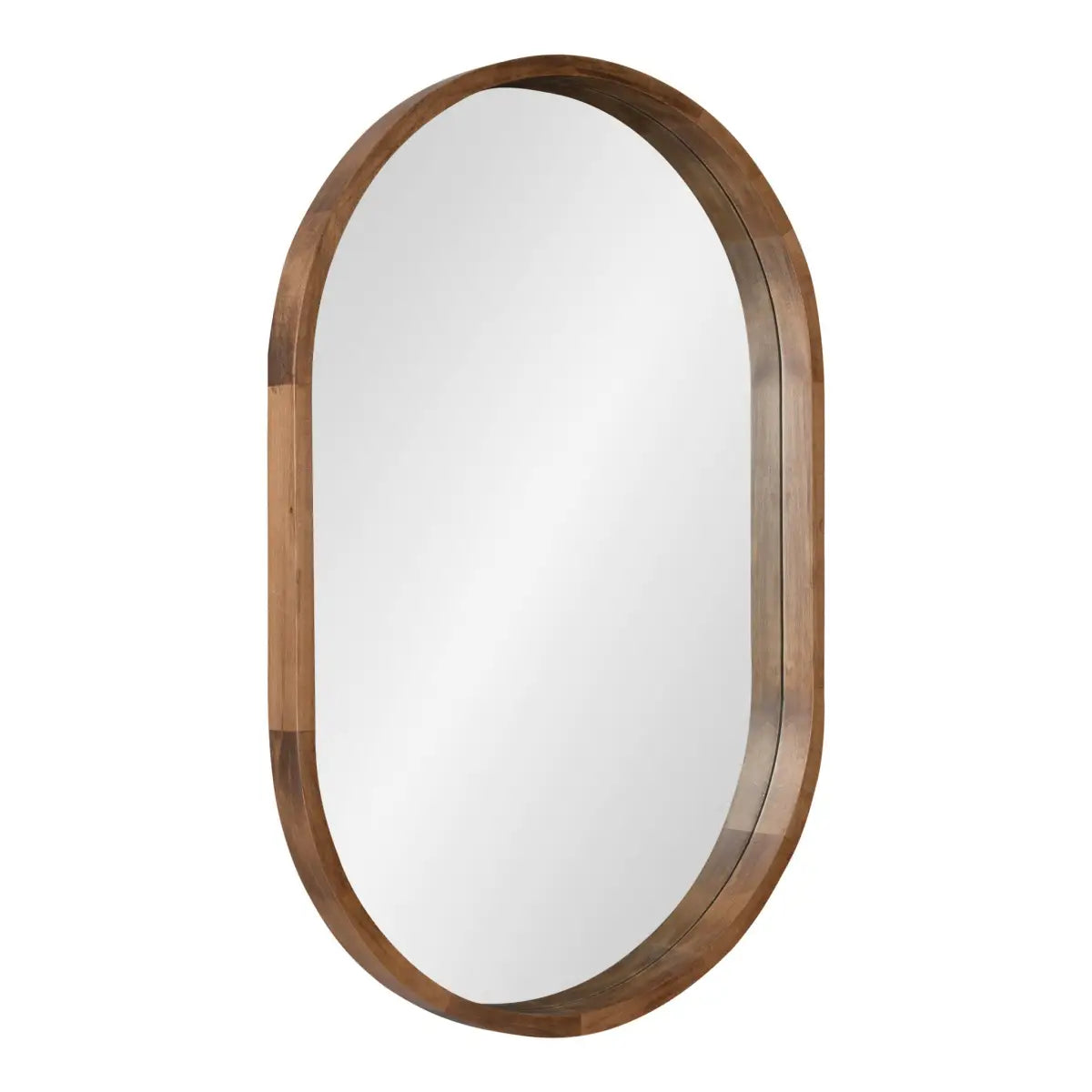 Hutton Wood Framed Capsule Mirror - kateandlaurel