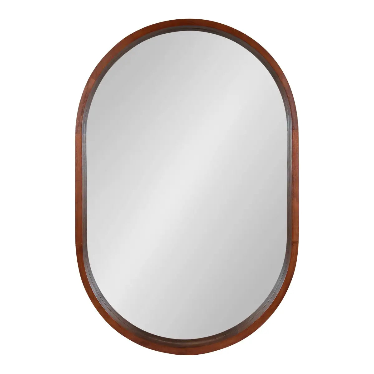 Hutton Wood Framed Capsule Mirror - kateandlaurel