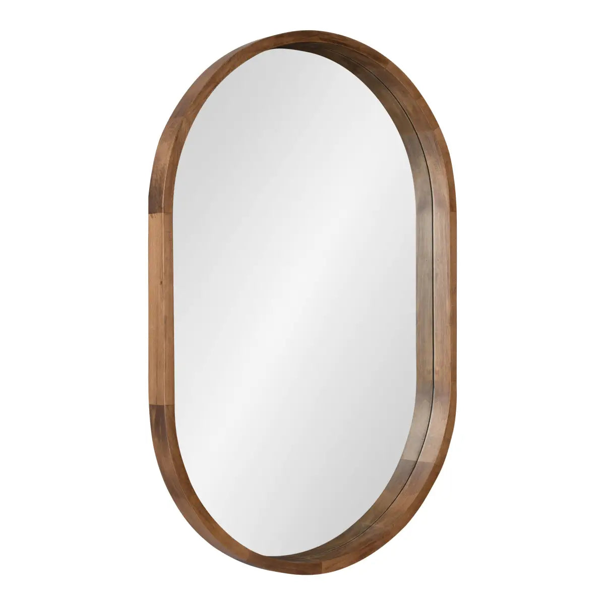 Hutton Wood Framed Capsule Mirror - kateandlaurel