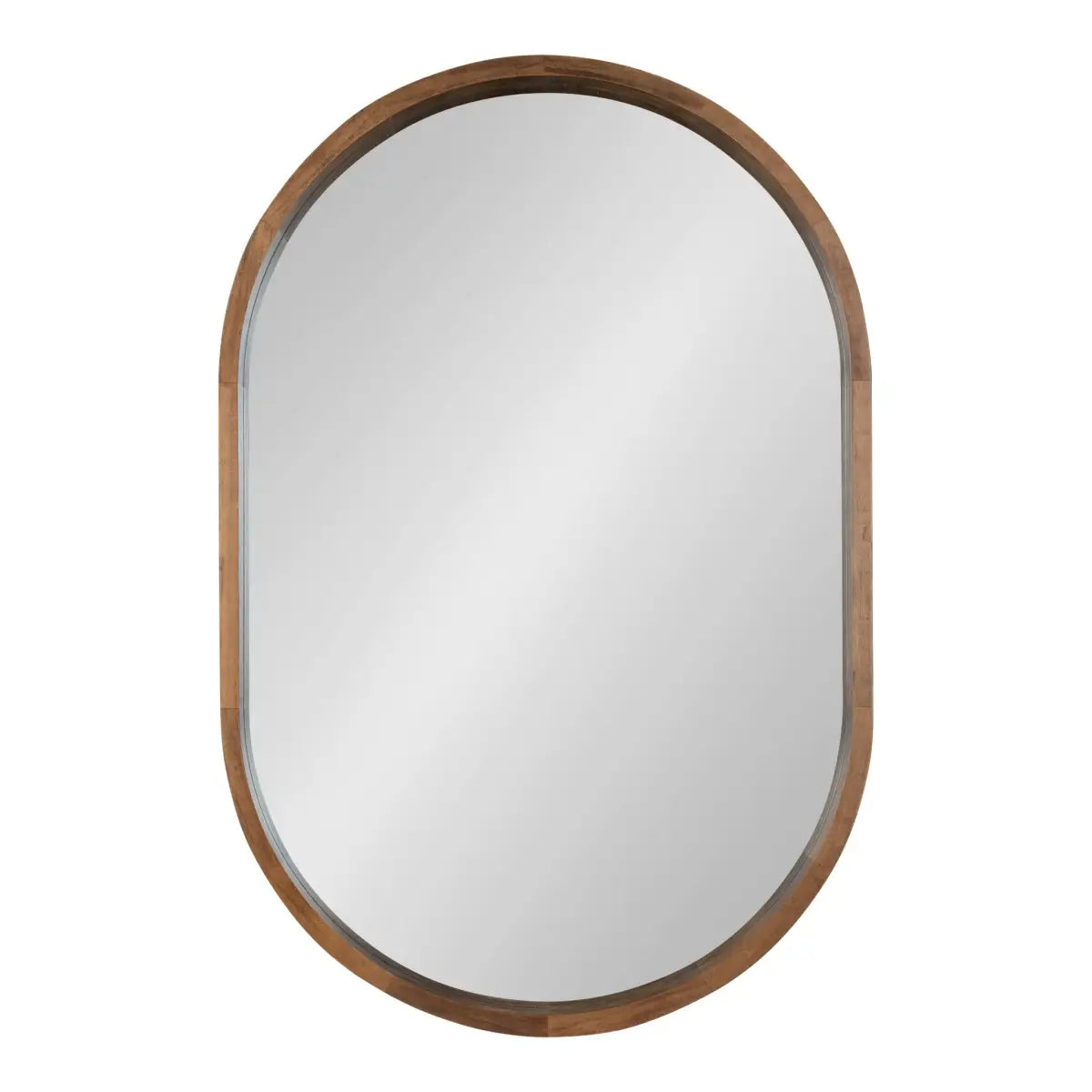 Hutton Wood Framed Capsule Mirror - kateandlaurel