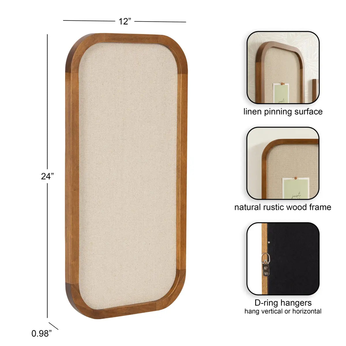 Hutton Framed Pinboard or Bulletin Board - kateandlaurel