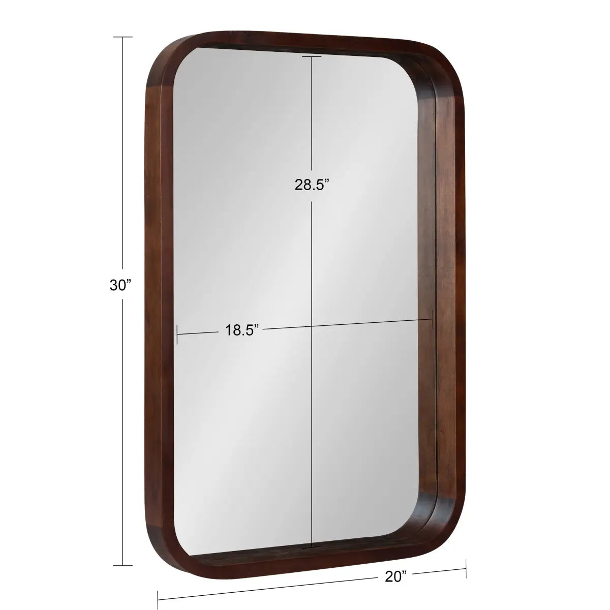 Hutton Rounded Rectangle Wood Mirror - kateandlaurel
