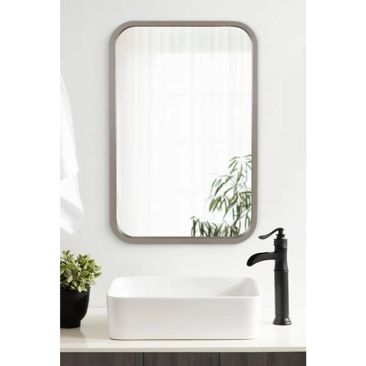 Hutton Rounded Rectangle Wood Mirror - kateandlaurel