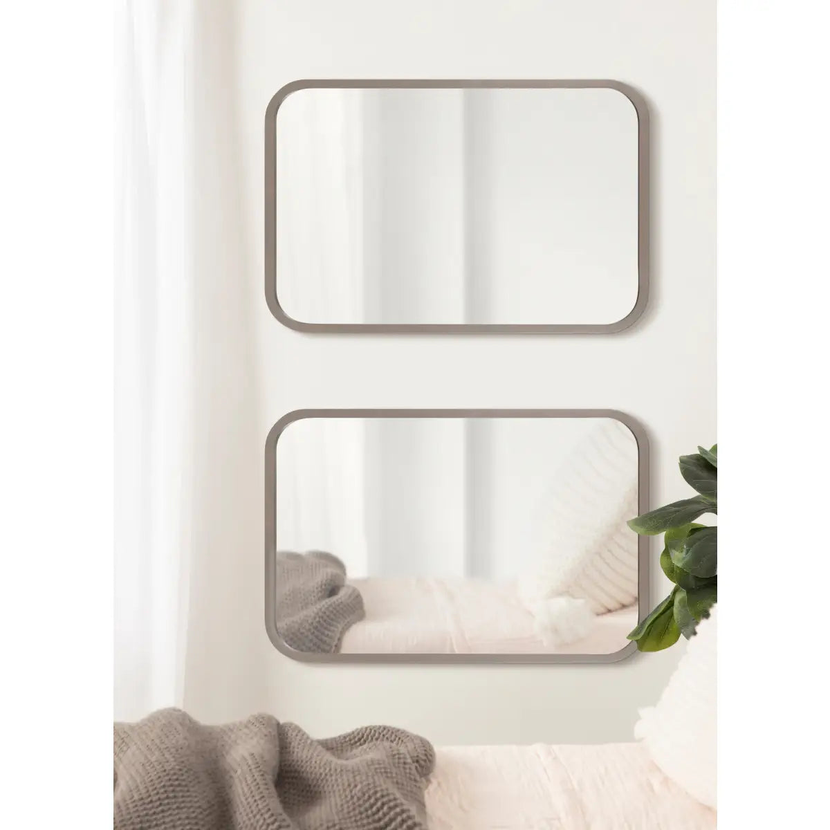 Hutton Rounded Rectangle Wood Mirror - kateandlaurel