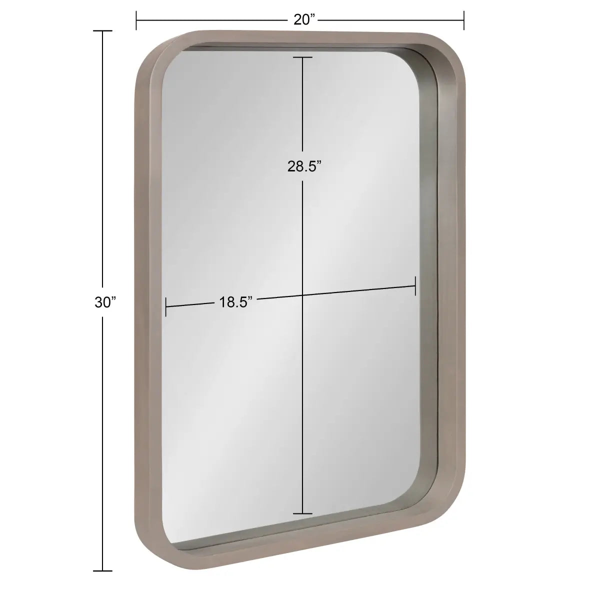 Hutton Rounded Rectangle Wood Mirror - kateandlaurel
