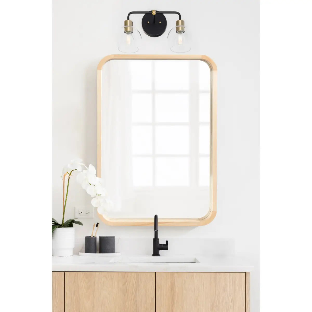 Hutton Rounded Rectangle Wood Mirror - kateandlaurel