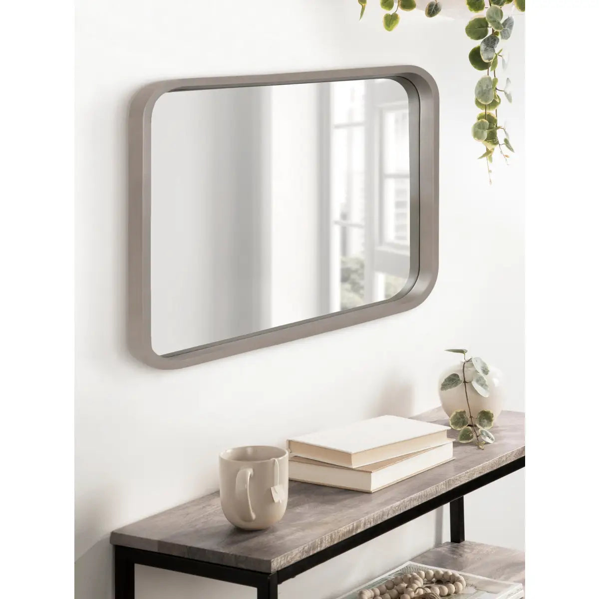 Hutton Rounded Rectangle Wood Mirror - kateandlaurel