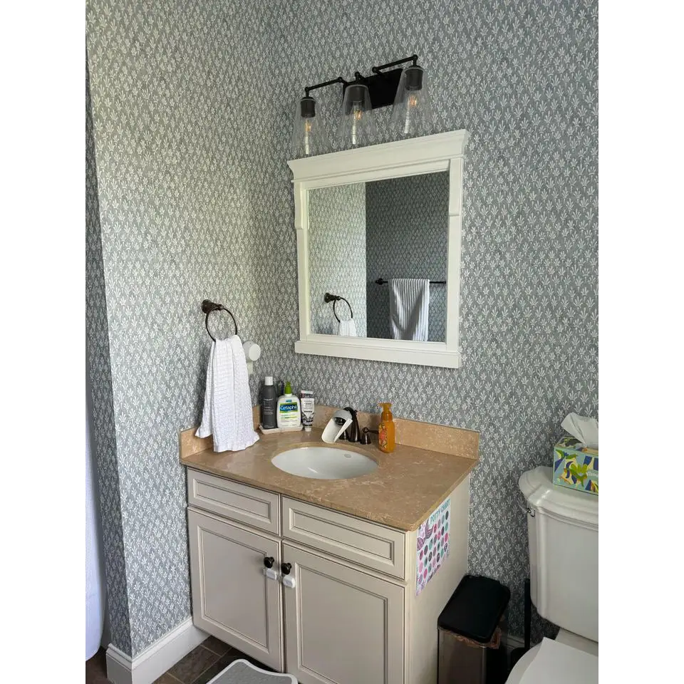 Hyacinth Wallpaper - Simple Floral Geometric - by Bloomery Decor - Loomwell Home Goods