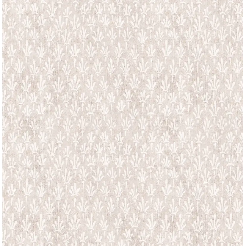 Hyacinth Wallpaper - Simple Floral Geometric - by Bloomery Decor - Sample 1 foot by 1 foot / Ivory - Loomwell Home Goods