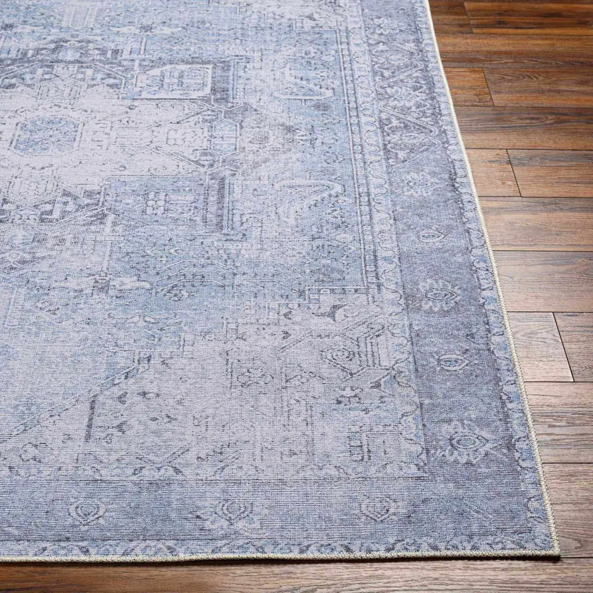Ice Blue Nisa Washable Rug - Boutique Rugs