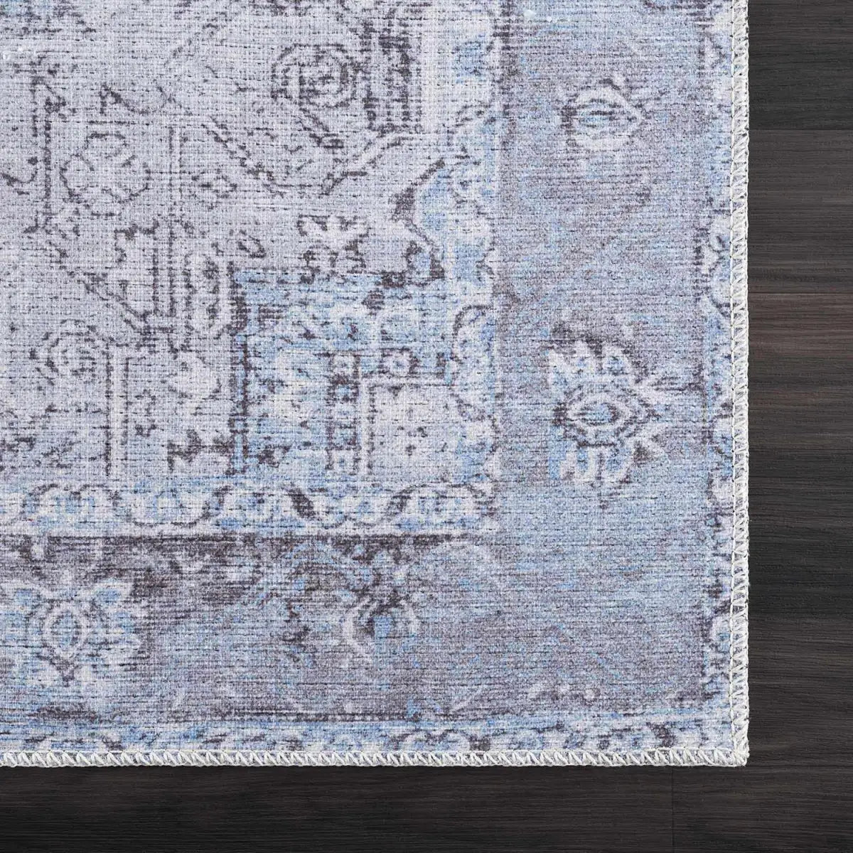 Ice Blue Nisa Washable Rug - Boutique Rugs