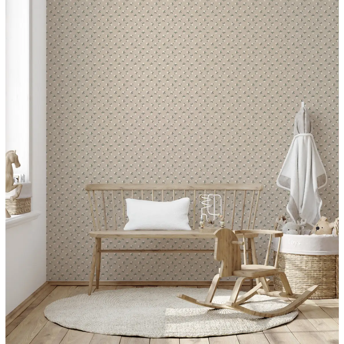 Idalie Wallpaper - Clover in Bloom - by Grateful Artsy Soul - Loomwell Home Goods