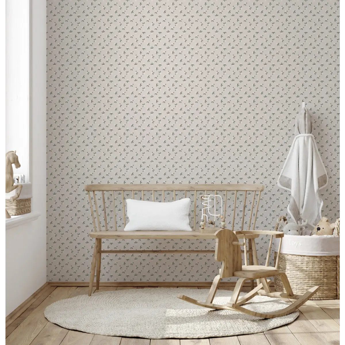 Idalie Wallpaper - Clover in Bloom - by Grateful Artsy Soul - Loomwell Home Goods