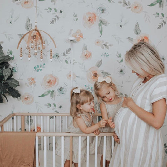 Rosie Peach Wallpaper - Loomwell Home Goods