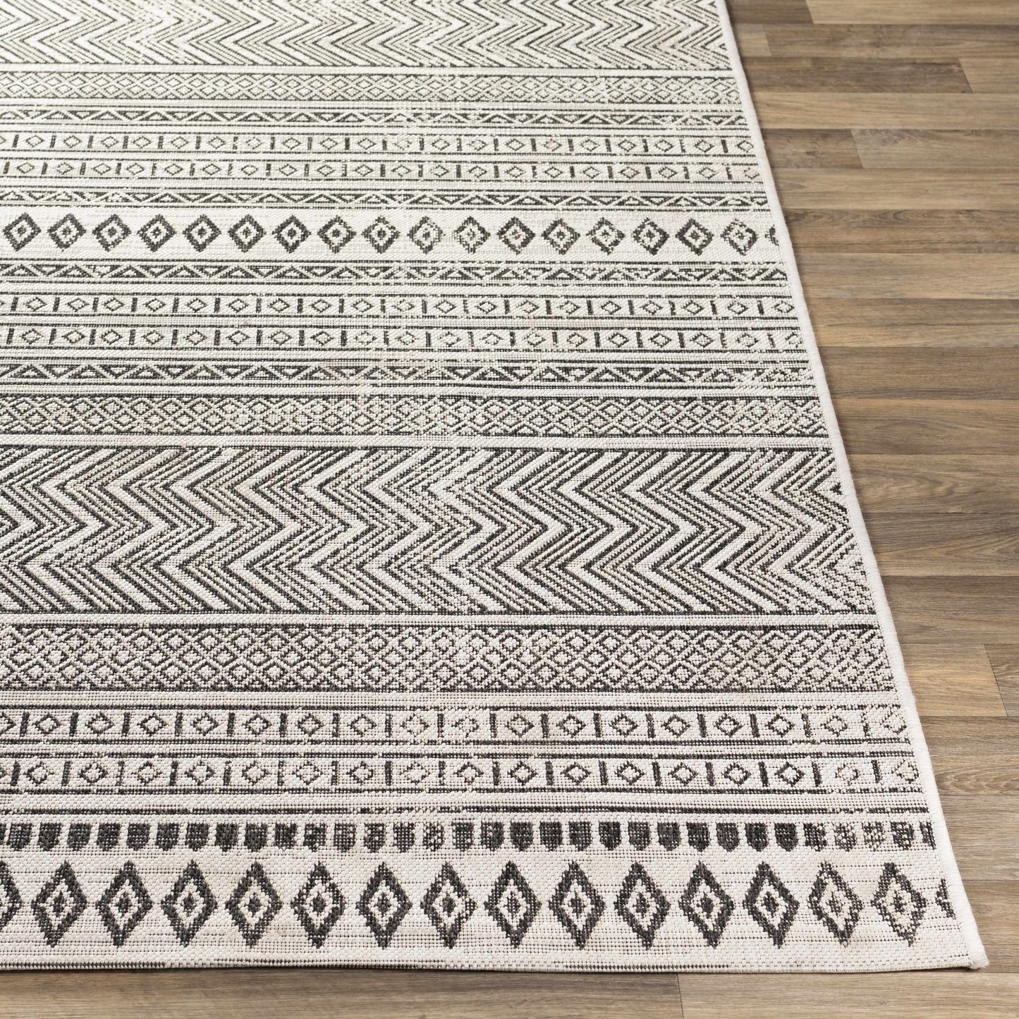 Imboden Black&White Outdoor Rug