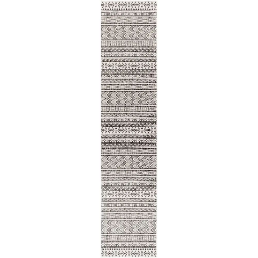 Imboden Black&White Outdoor Rug - 2’7’’ x 12’ Runner - Boutique Rugs