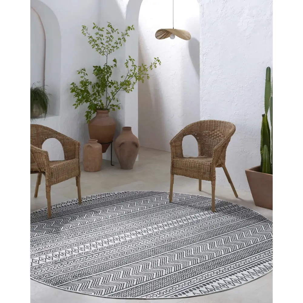 Imboden Black&White Outdoor Rug - Boutique Rugs