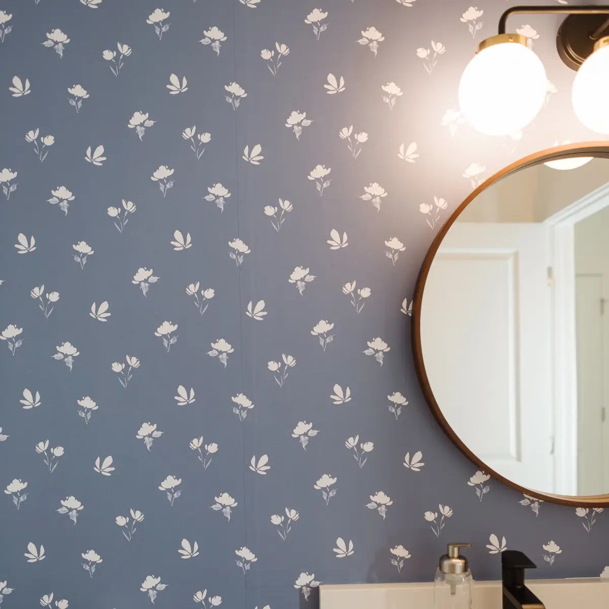 Imogen Wallpaper - Simple Flowers - by Melissa Johnson Design - Loomwell Home Goods
