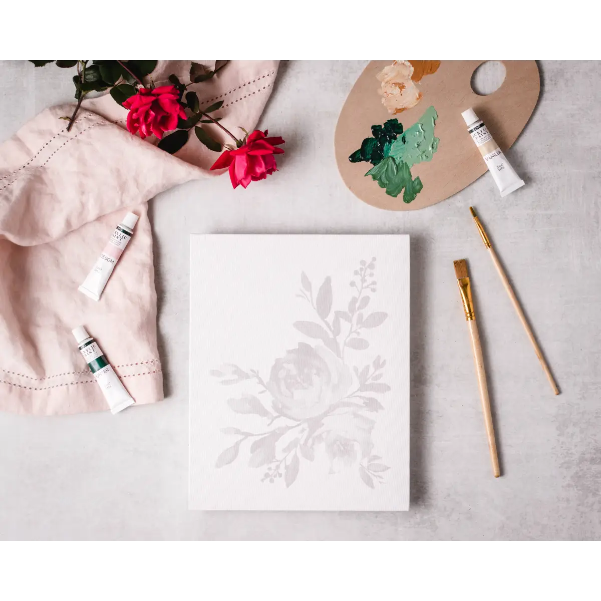 Impressionism Painting Kit - Abstract Roses - Cate Paper Co.