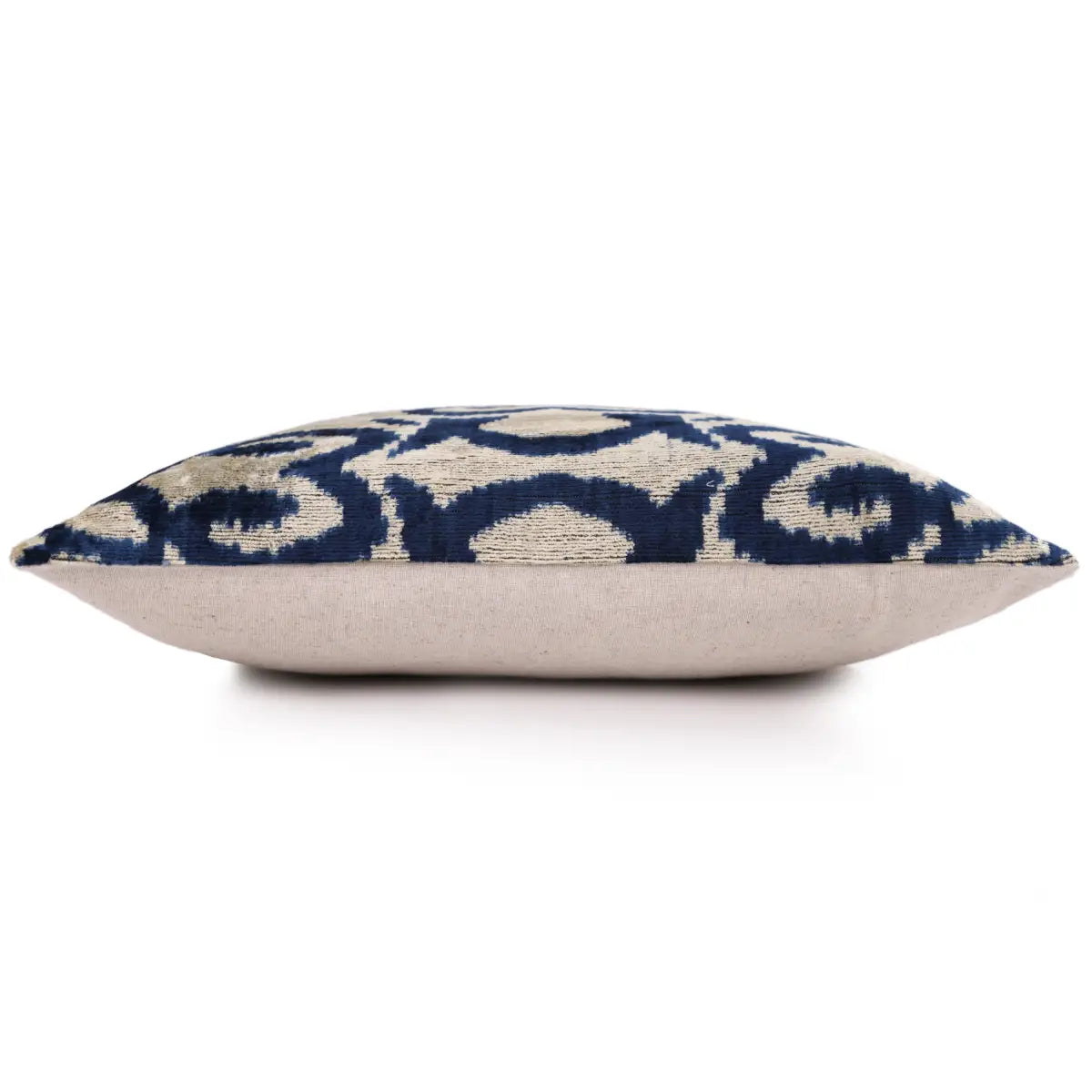 Luxury Velvet Pillow – Indigo Ikat Square 16x16 Square - Canvello