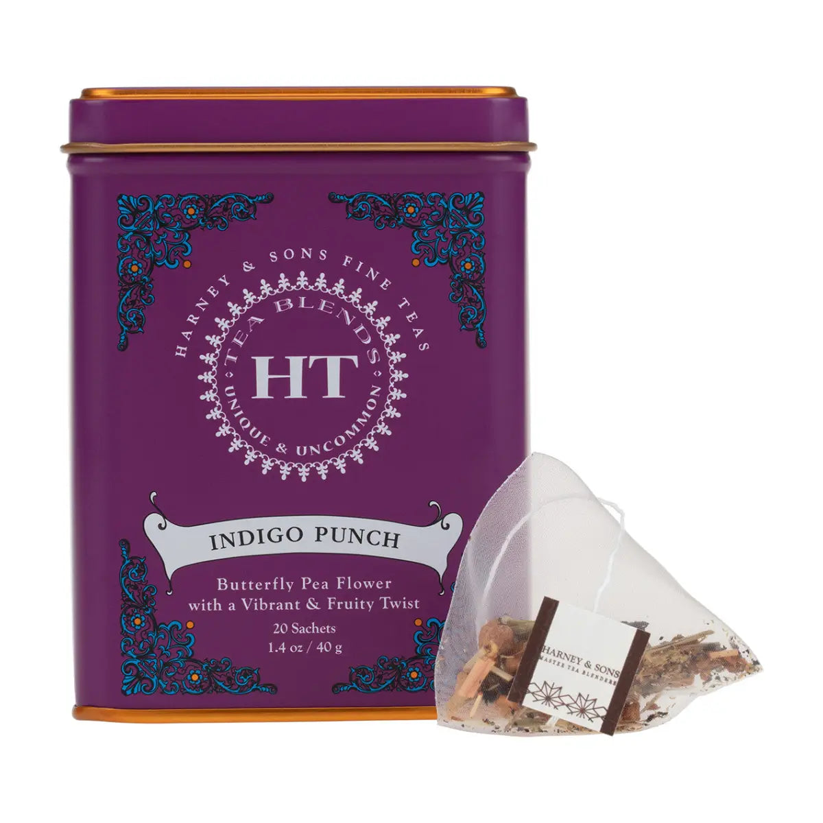 Indigo Punch Tea - HT Tin of 20 Sachets - Sachets / Tin of 20 Sachets - Harney & Sons Fine Teas