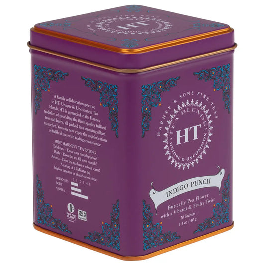 Indigo Punch Tea - HT Tin of 20 Sachets - Sachets / Tin of 20 Sachets - Harney & Sons Fine Teas