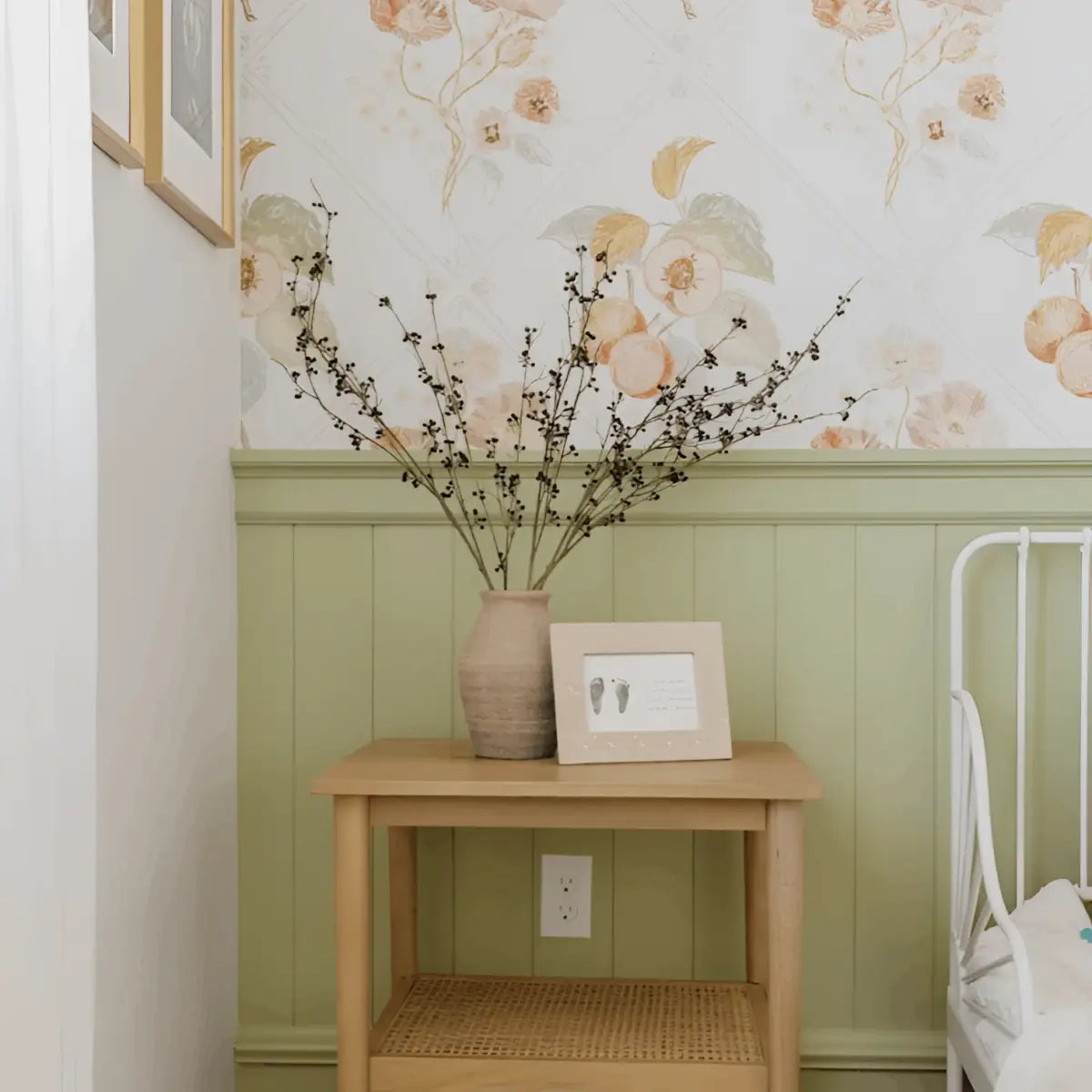 Ingrid Wallpaper - Peaches and Poppies - by Celeste Clark - Loomwell Home Goods