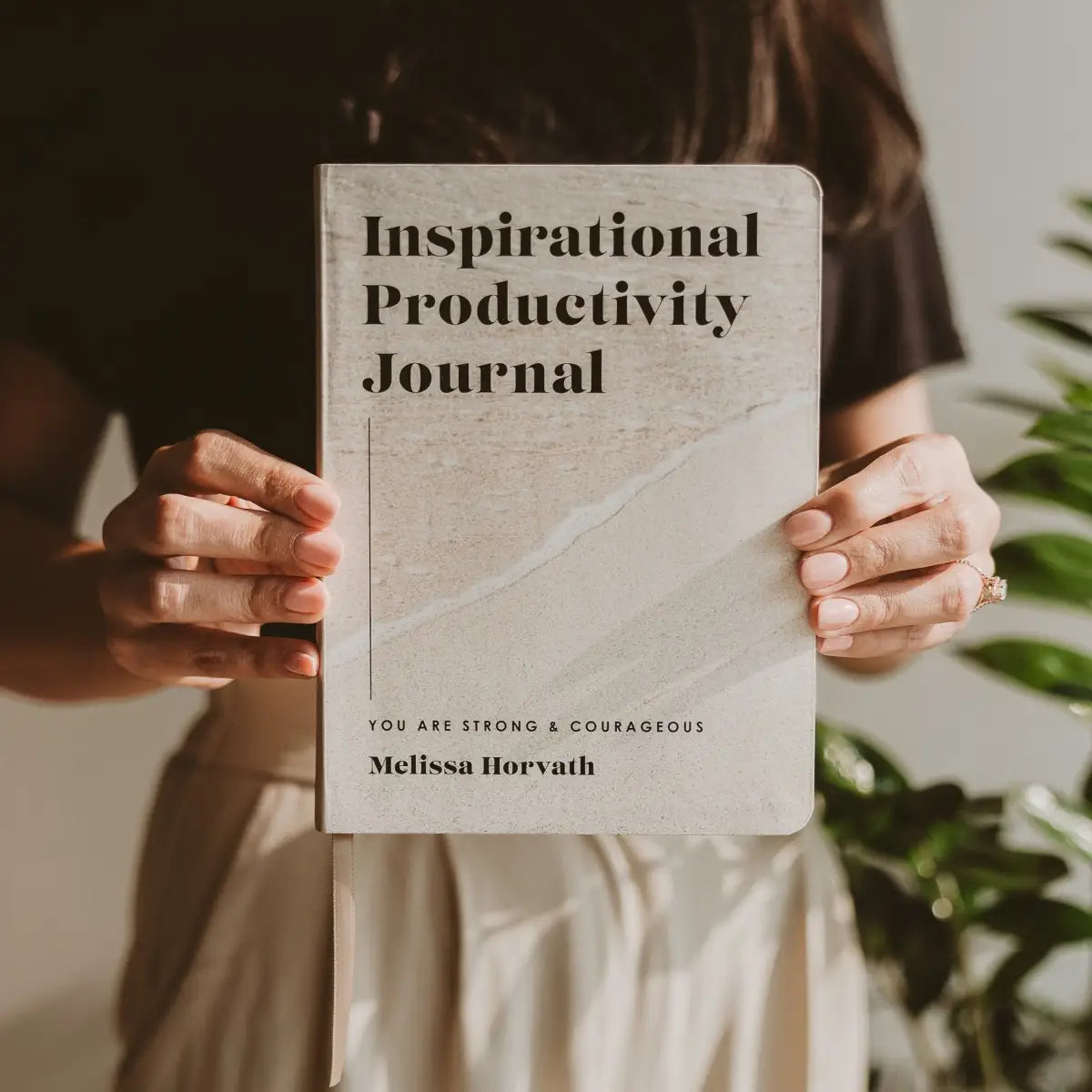 Inspirational Productivity Journal: You Are Strong & Courageous - Sweet Water Decor
