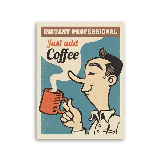 Instant Professional Coffee Vinyl Sticker - RetroPlanet
