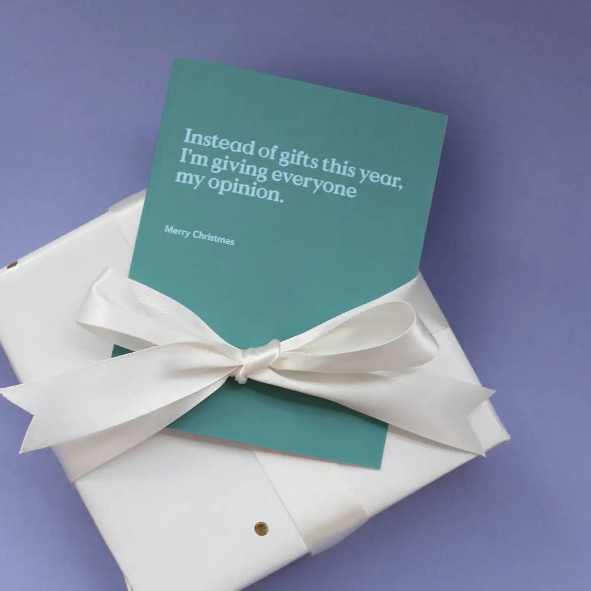 Funny Christmas Card - Instead of Gifts - Inklings Paperie