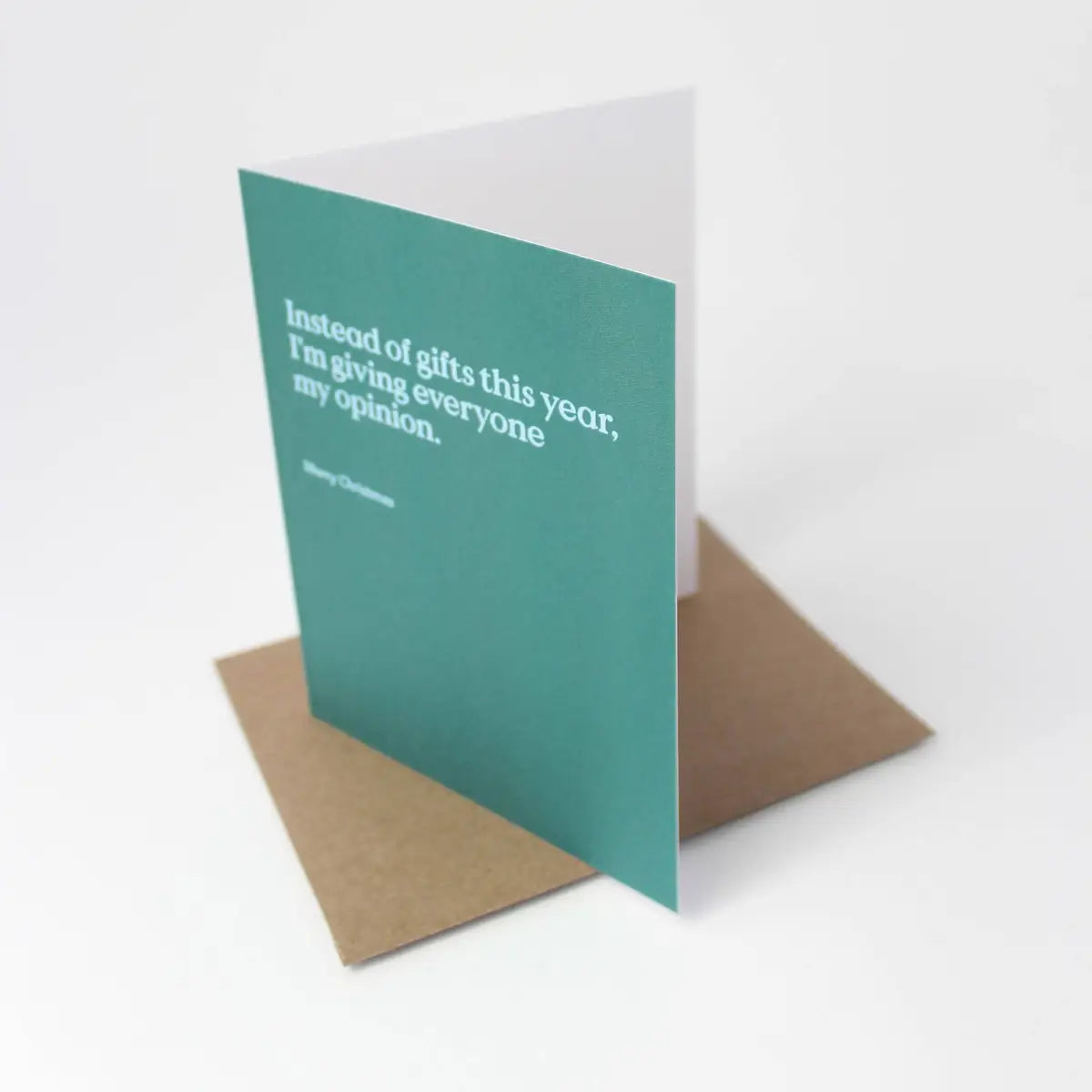 Funny Christmas Card - Instead of Gifts - Inklings Paperie