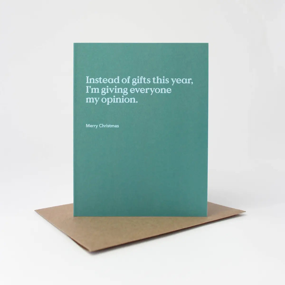 Funny Christmas Card - Instead of Gifts - Inklings Paperie
