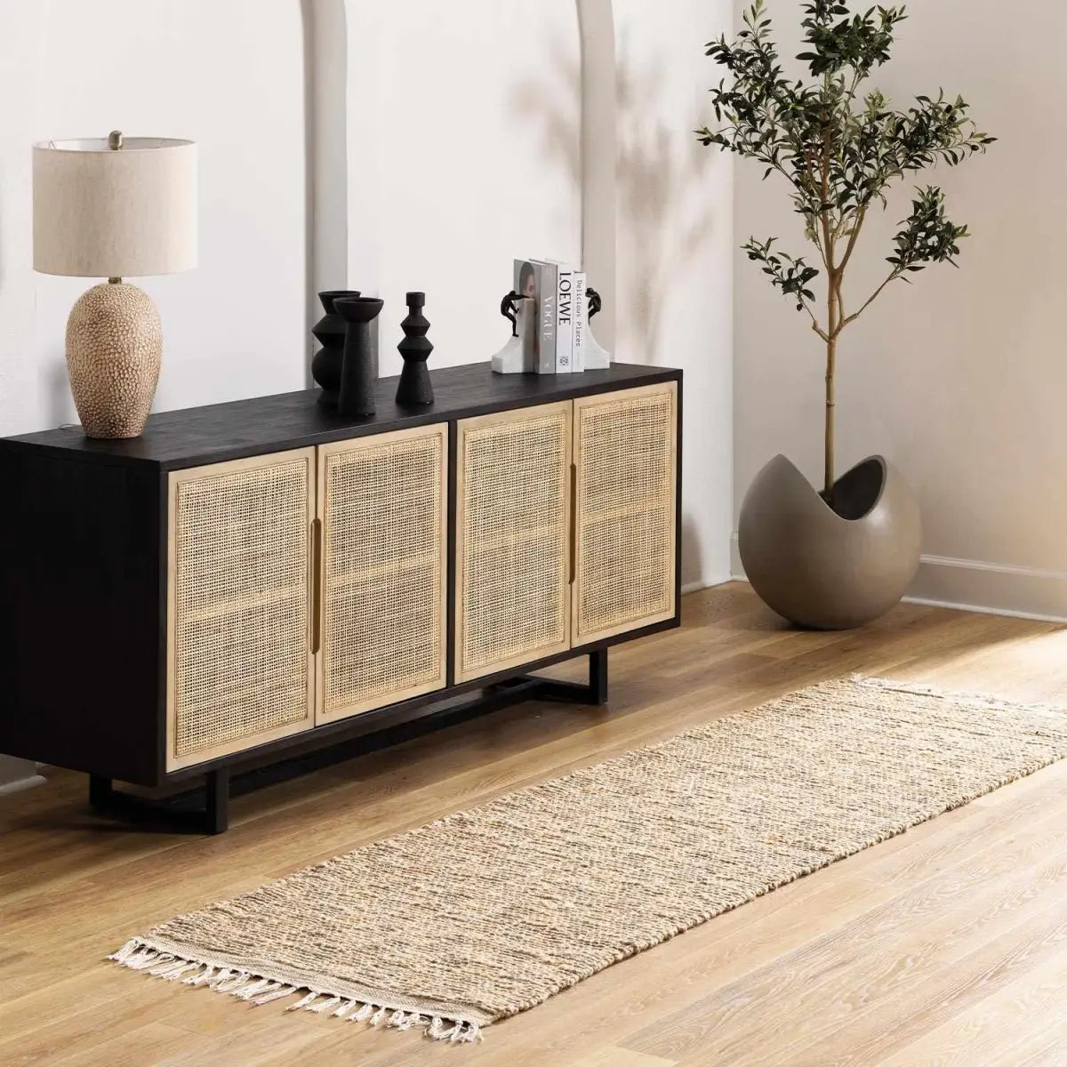 Ionut Checkered Jute Rug - Boutique Rugs