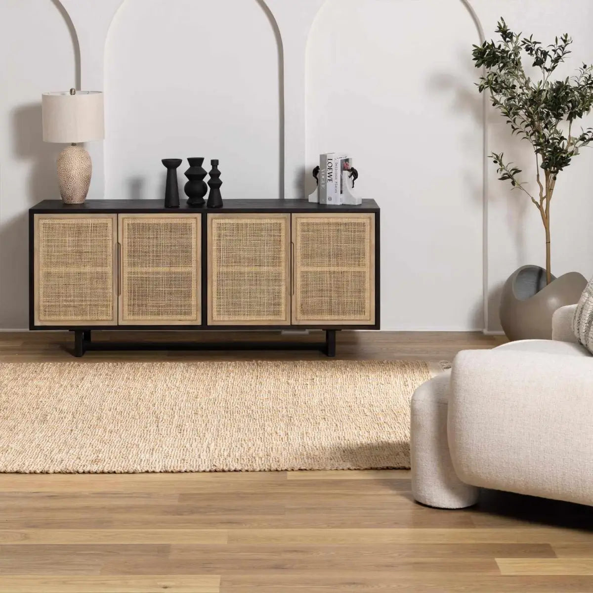 Ionut Checkered Jute Rug - Boutique Rugs