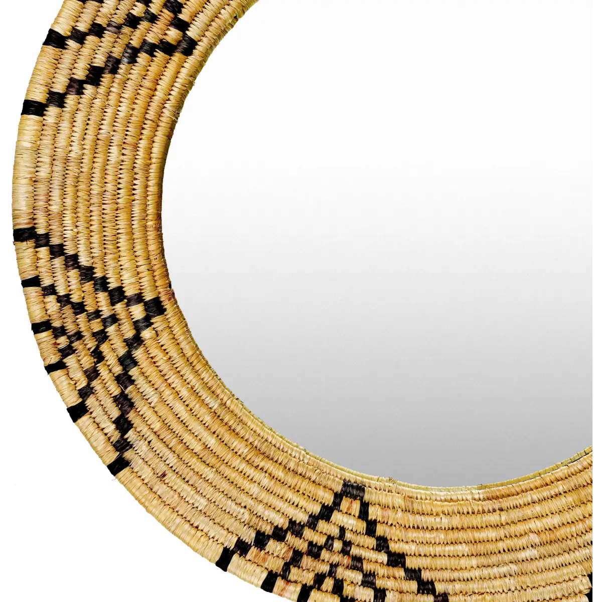 Ipilan Moonj Grass Starburst Round Mirror - 24’’H x 24’’W Round - Boutique Rugs