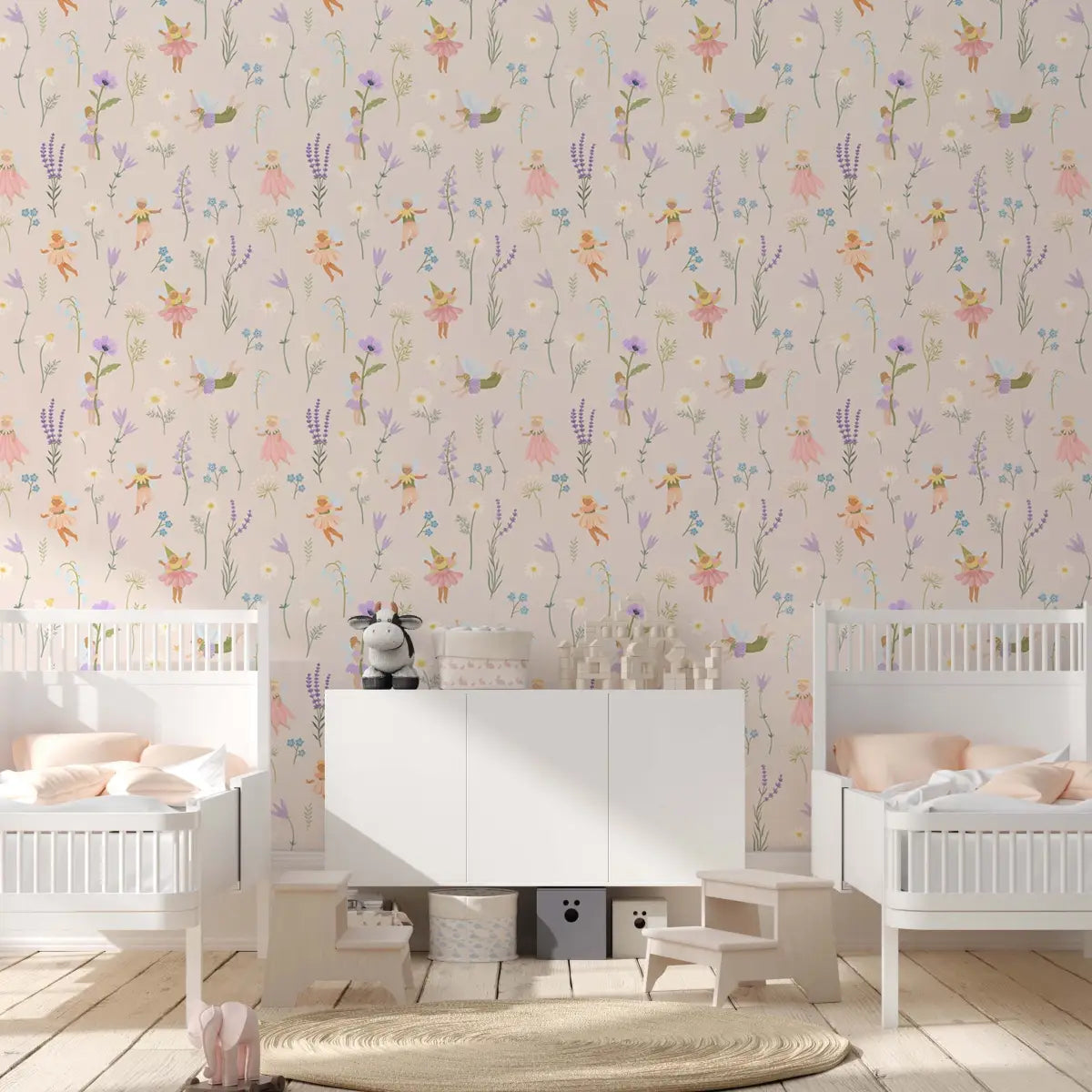 Iridessa Wallpaper - Fairies and Flowers for Kids - Loomwell Home Goods