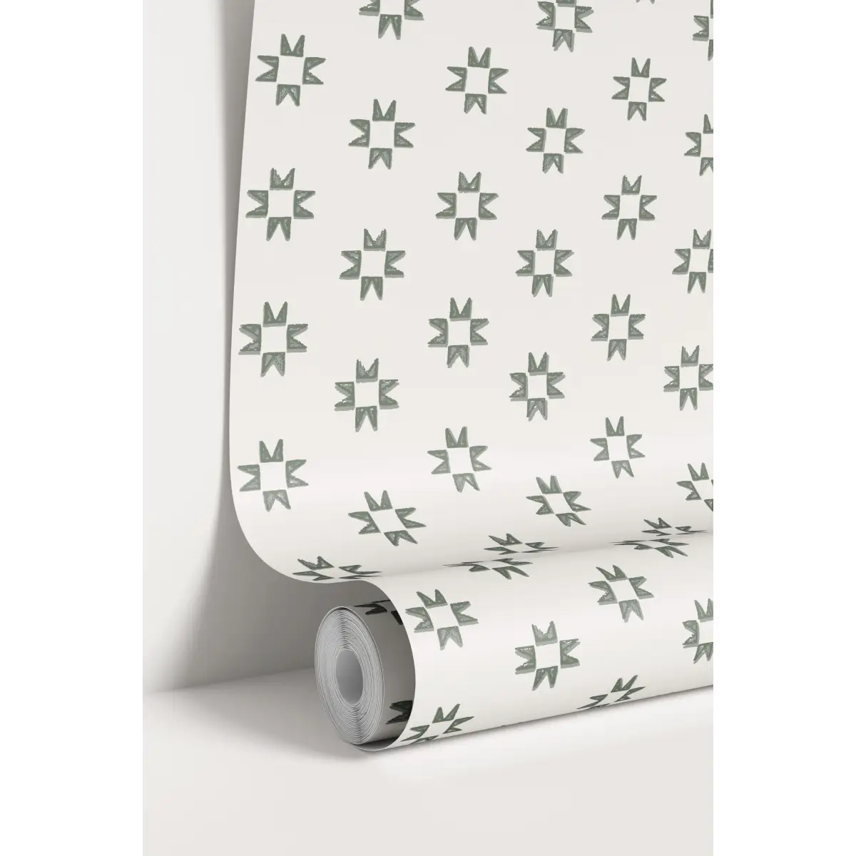 Iris Wallpaper - Quilt Star Pattern - by Melissa Johnson Design - Loomwell Home Goods