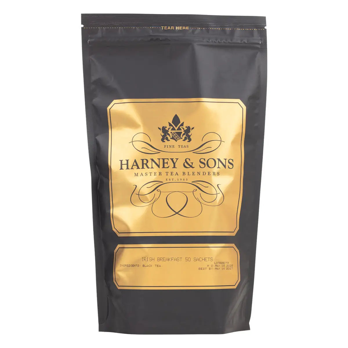 Irish Breakfast Tea - Sachets / Bag of 50 Sachets - Harney & Sons Fine Teas