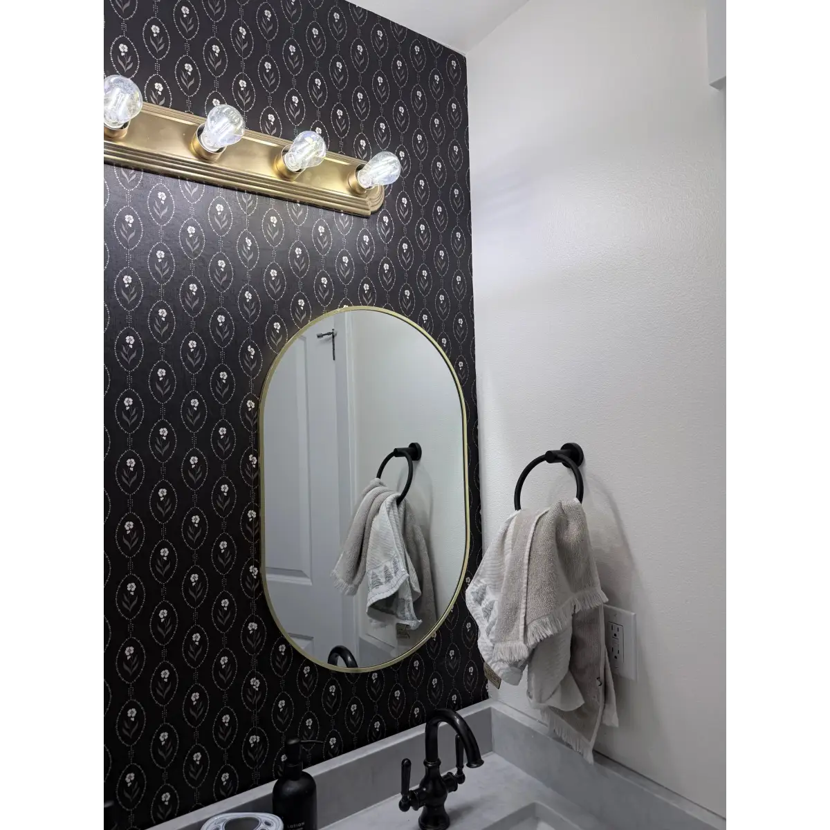 Isabella Wallpaper - Tiny Framed Flowers - by Lisee Ree - Loomwell Home Goods