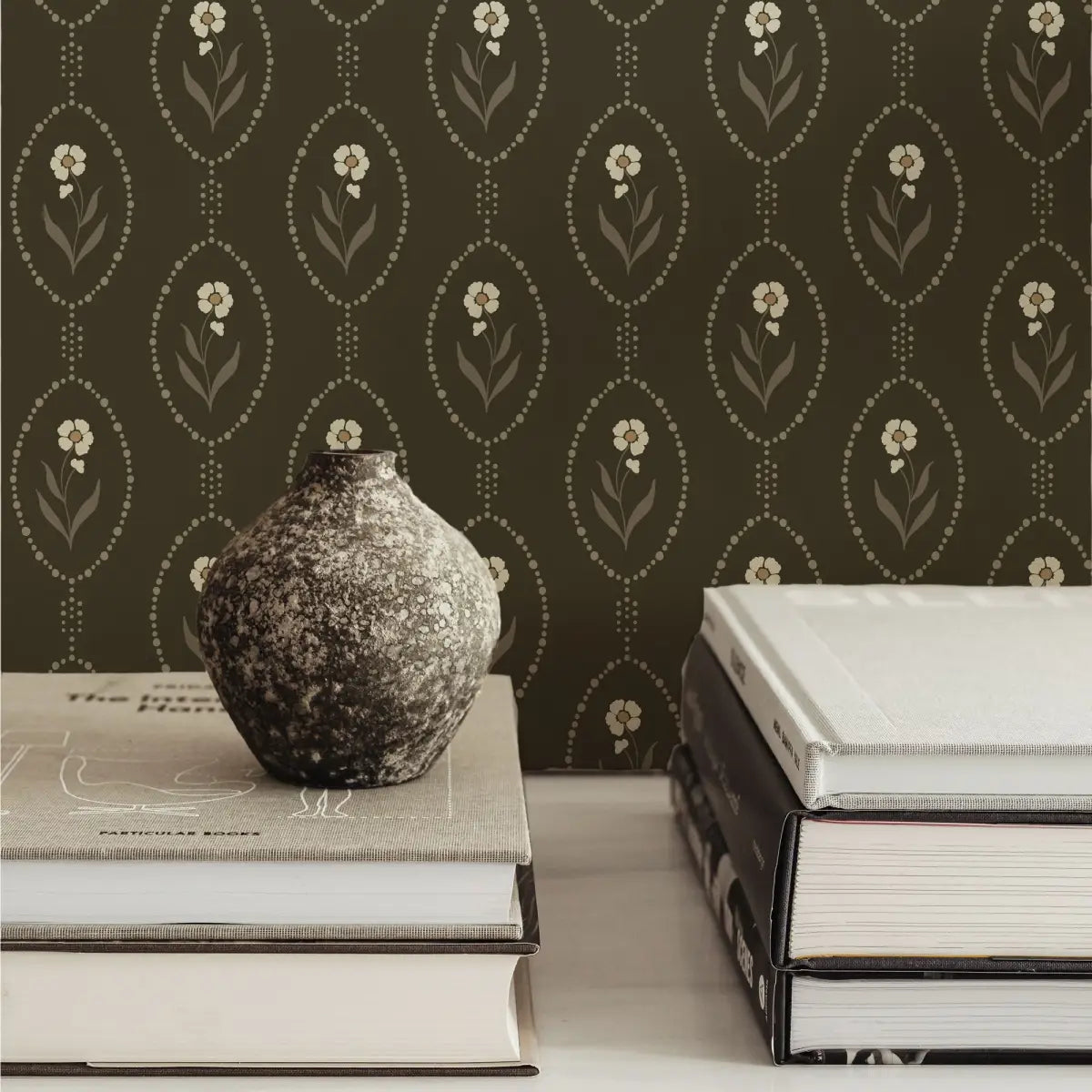 Isabella Wallpaper - Tiny Framed Flowers - by Lisee Ree - Loomwell Home Goods