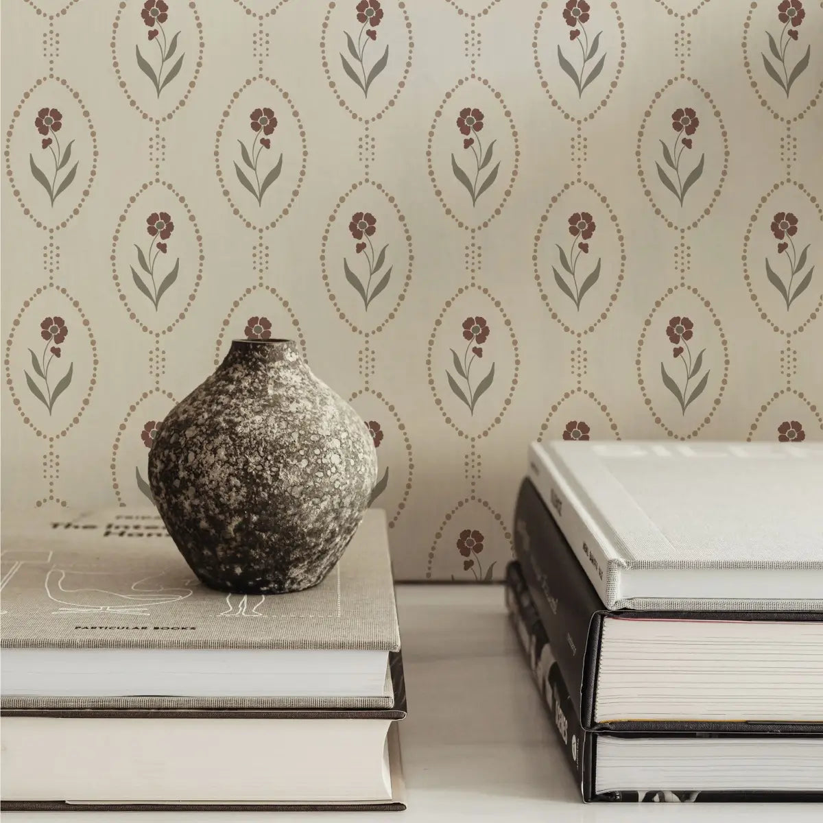 Isabella Wallpaper - Tiny Framed Flowers - by Lisee Ree - Loomwell Home Goods