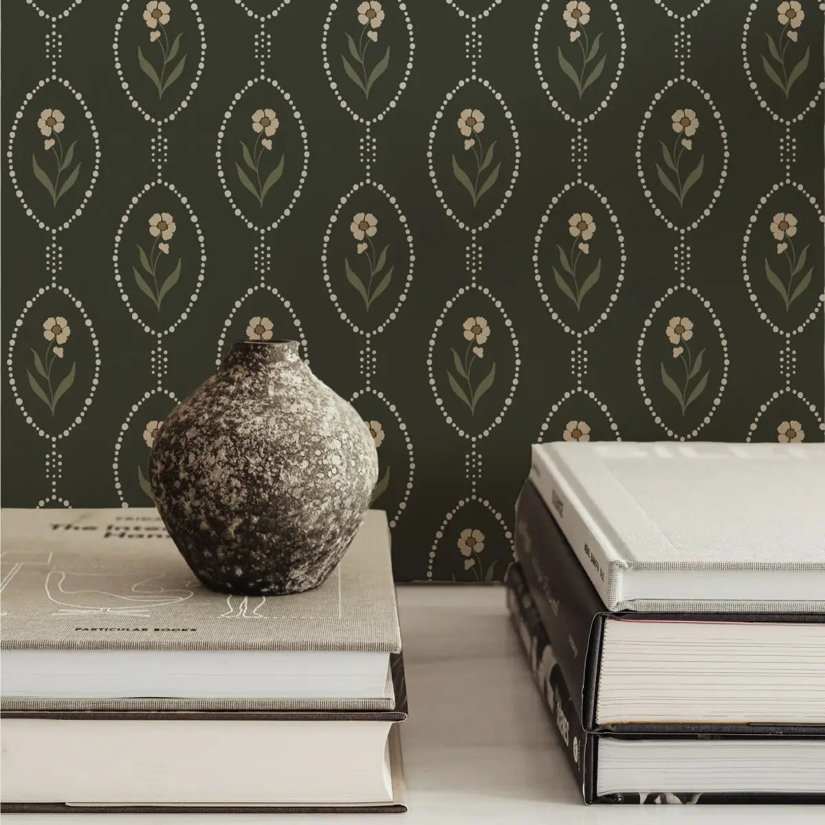 Isabella Wallpaper - Tiny Framed Flowers - by Lisee Ree - Loomwell Home Goods