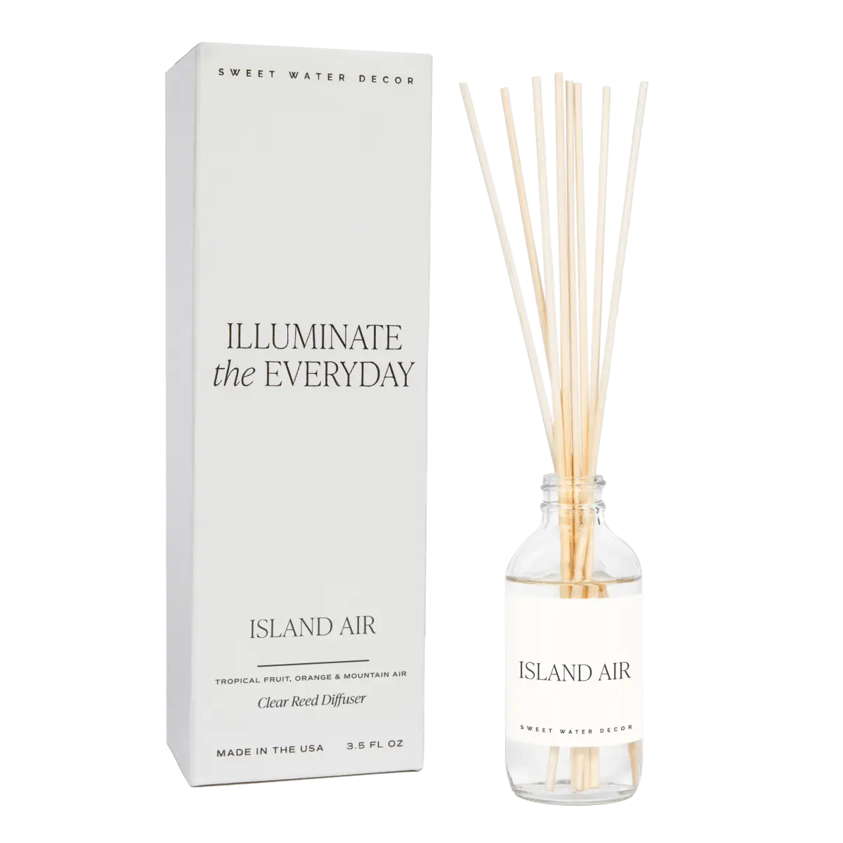 Island Air Clear Reed Diffuser - Sweet Water Decor