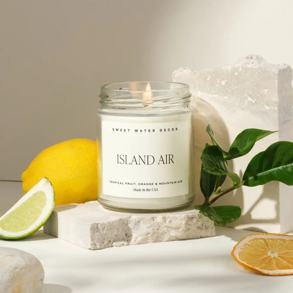 Island Air Soy Candle - Clear Jar - 9 oz - Sweet Water Decor