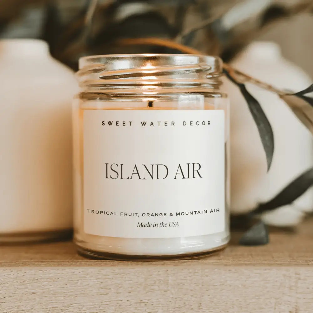 Island Air Soy Candle - Clear Jar - 9 oz - Sweet Water Decor