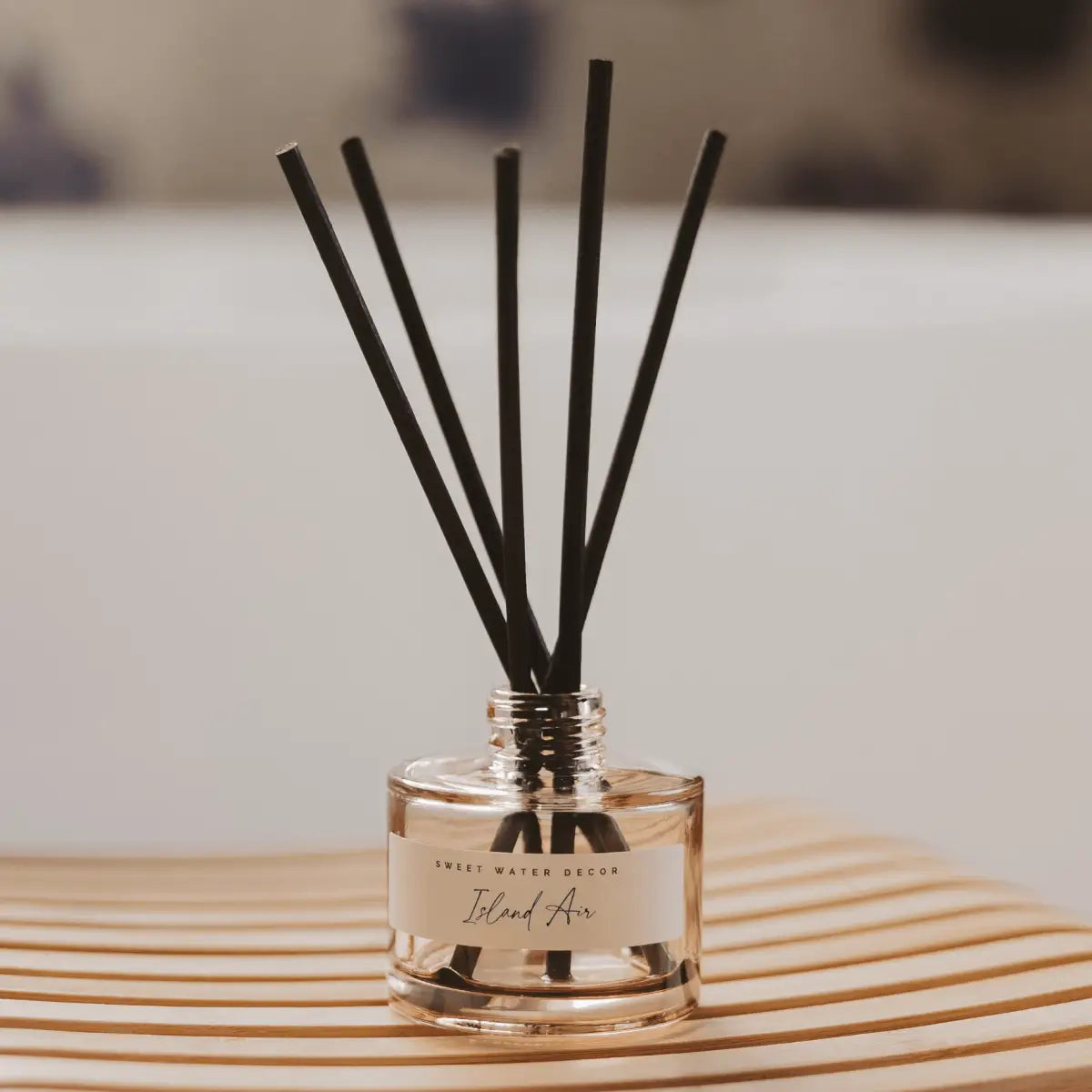 Island Air Tinted Glass Jar Reed Diffuser - Sweet Water Decor