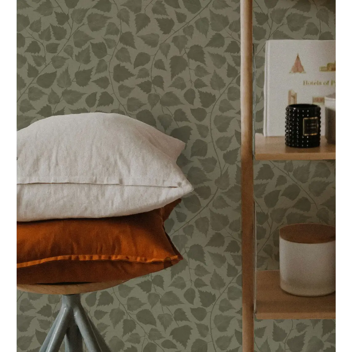 Iveline Wallpaper - Leaf Textures - by Marie Erstad Studio - Loomwell Home Goods