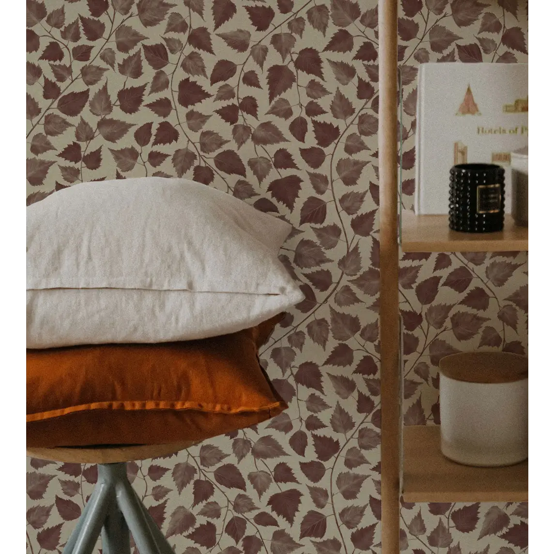 Iveline Wallpaper - Leaf Textures - by Marie Erstad Studio - Loomwell Home Goods